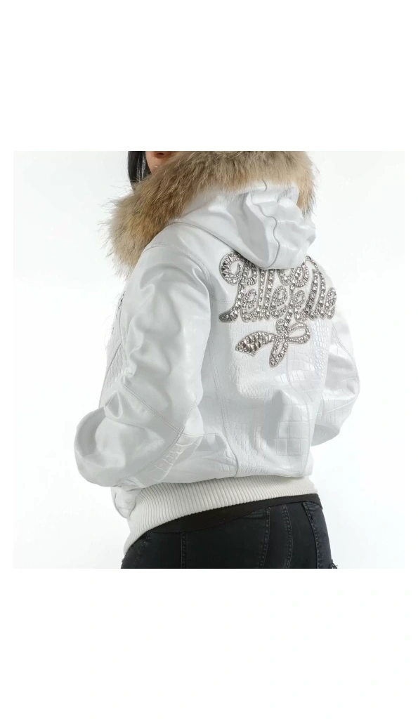 Pelle Pelle Hooded Script Leather Jacket