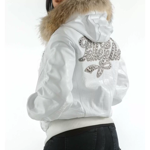 Pelle Pelle Hooded Script Leather Jacket view 1