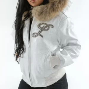 Pelle Pelle Hooded Script Leather Jacket view 2