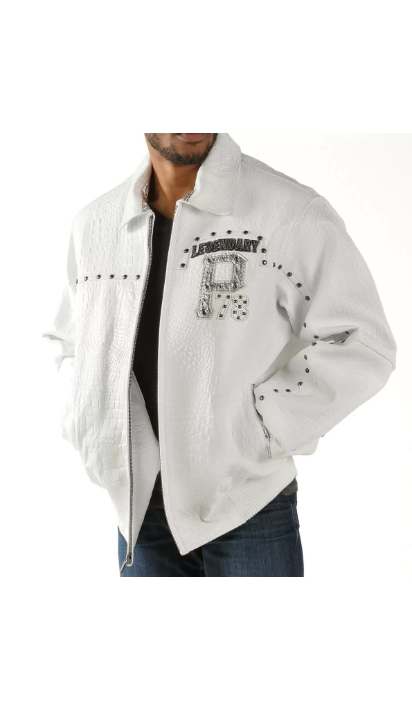 Pelle Pelle White Legendary Zipper Leather Jacket