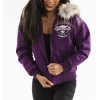 Purple Pelle Pelle MB Fur Hood Jacket