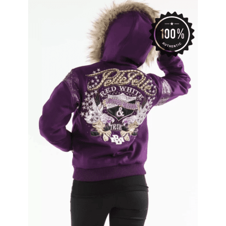 Purple Pelle Pelle MB Fur Hood Jacket