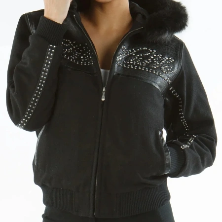 Pelle Pelle Black Hood Wool Jacket