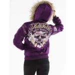 Purple Pelle Pelle MB Fur Hood Jacket