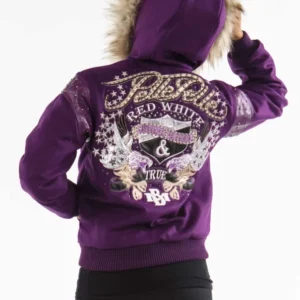 Purple Pelle Pelle MB Fur Hood Jacket