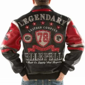 Pelle Pelle Black Red Studded Jacket