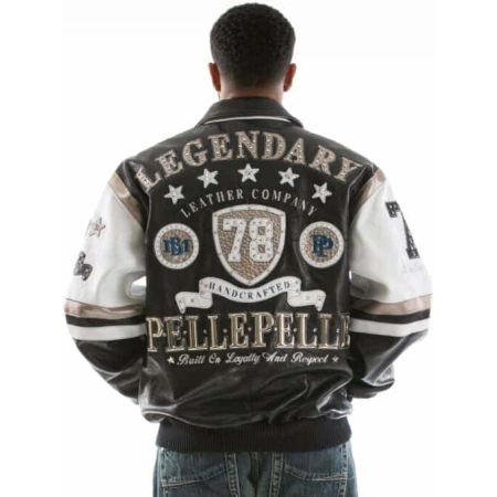 Pelle Pelle Black White Leather Jacket