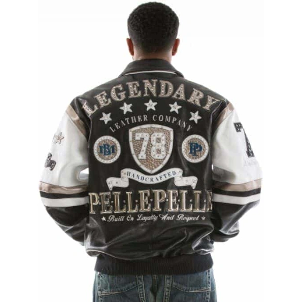 Pelle Pelle Black White Leather Jacket