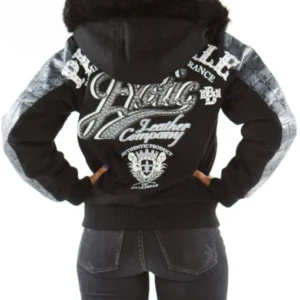 Pelle Pelle Black Exotic Fur Hood Jacket