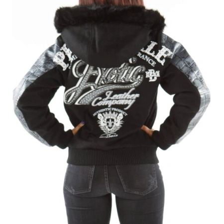 Pelle Pelle Black Exotic Fur Hood Jacket