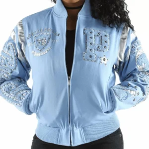 Pelle Pelle Blue Patches Varsity Jacket