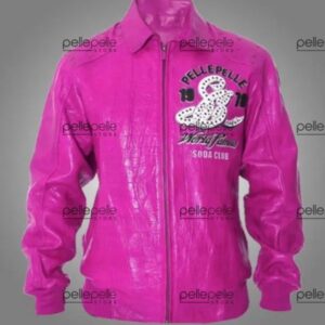 MB Pelle Pelle Pink Soda Club leather Jacket view 2