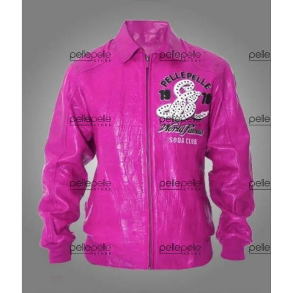 MB Pelle Pelle Pink Soda Club leather Jacket