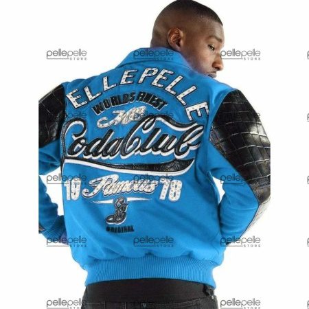 Blue Pelle Pelle World Finest Leather Jacket