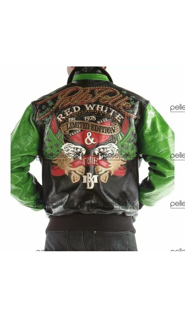 Pelle Pelle Dark Green Eagle Leather Jacket