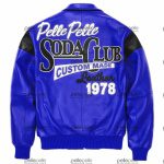 Navy Pelle Pelle Soda Club Leather Jacket