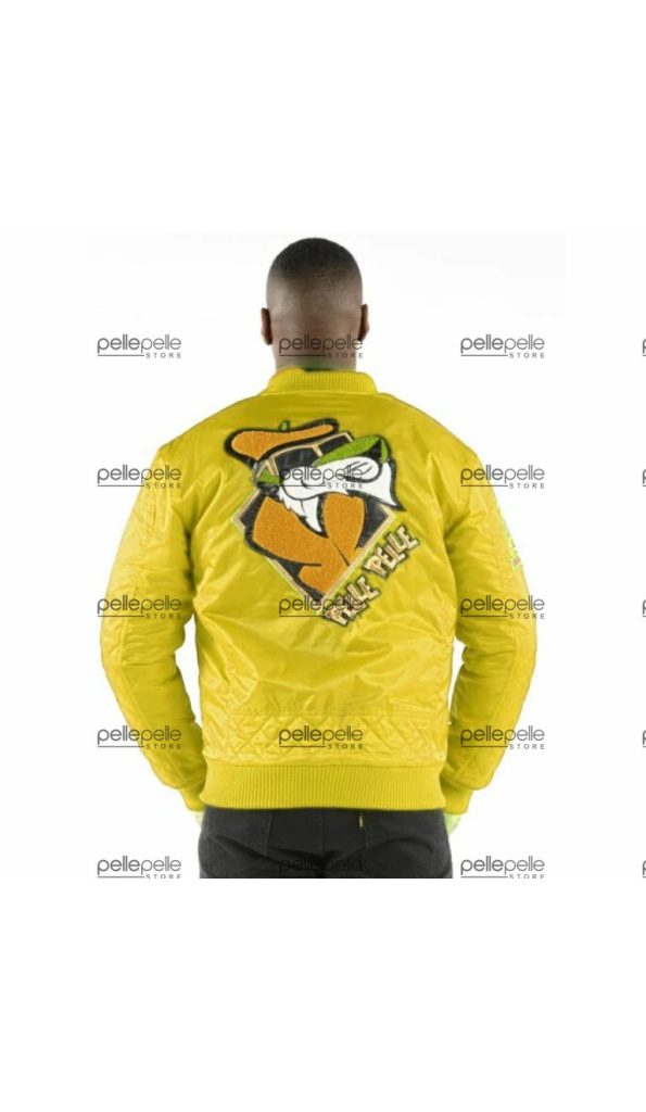 Yellow Pelle Pelle Cool Cat Flight Jacket