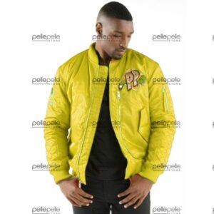 Yellow Pelle Pelle Cool Cat Flight Jacket view 2