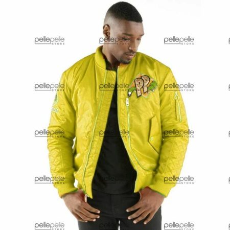 Yellow Pelle Pelle Cool Cat Flight Jacket