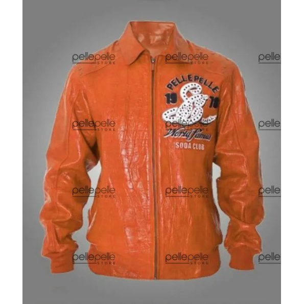 Pelle Pelle Orange Soda Club Leather Jacket