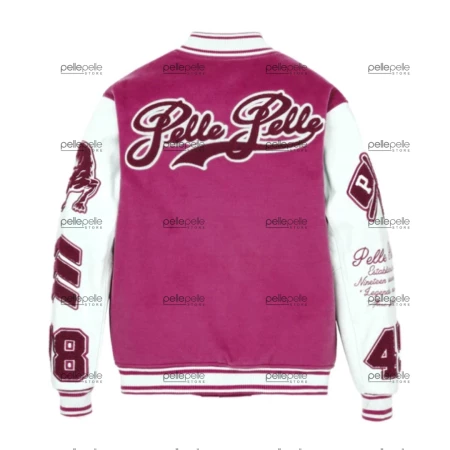 MB Pelle Pelle Pink Varsity Jacket