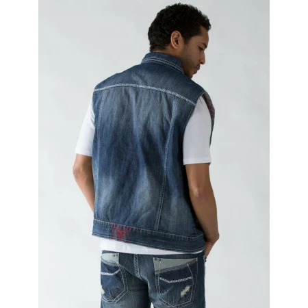 Pelle Pelle Blue Sleeve Less Denim