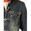 Blue Jeans Jacket With Gray Sleeves