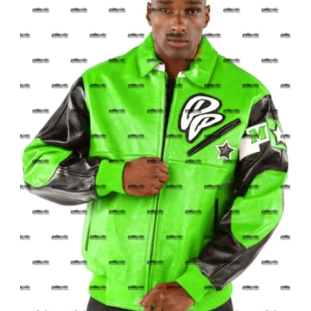 Green Pelle Pelle Chief Keef Leather Jacket