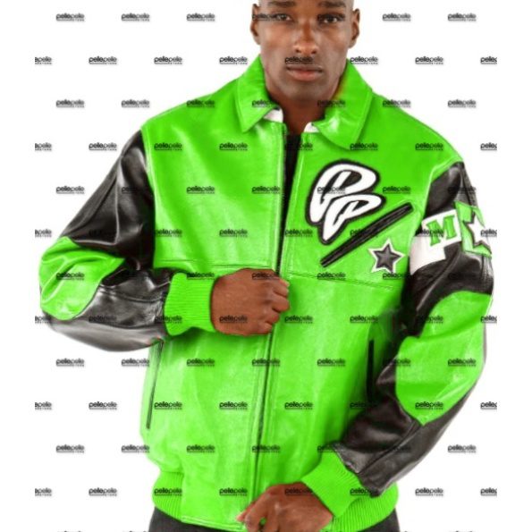 Green Pelle Pelle Chief Keef Leather Jacket