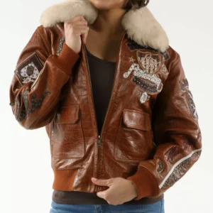 Pelle Pelle American Brown Bombshell Jacket view 2