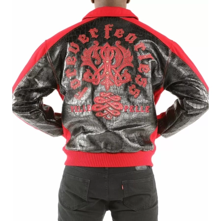 Pelle Pelle Black Red Forever Fearless Jacket