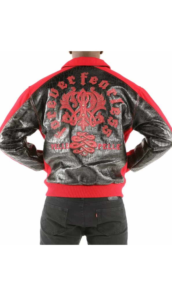 Pelle Pelle Black Red Forever Fearless Jacket