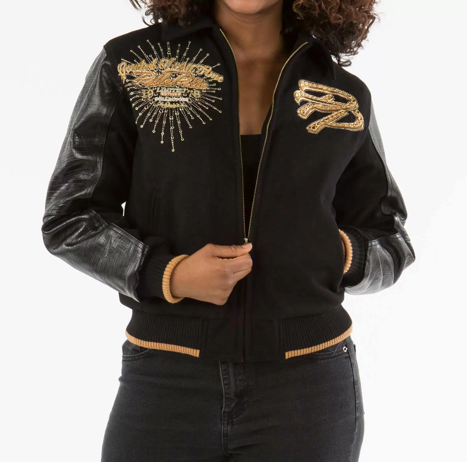 Black Pelle Pelle Varsity 1978 Jacket view 2