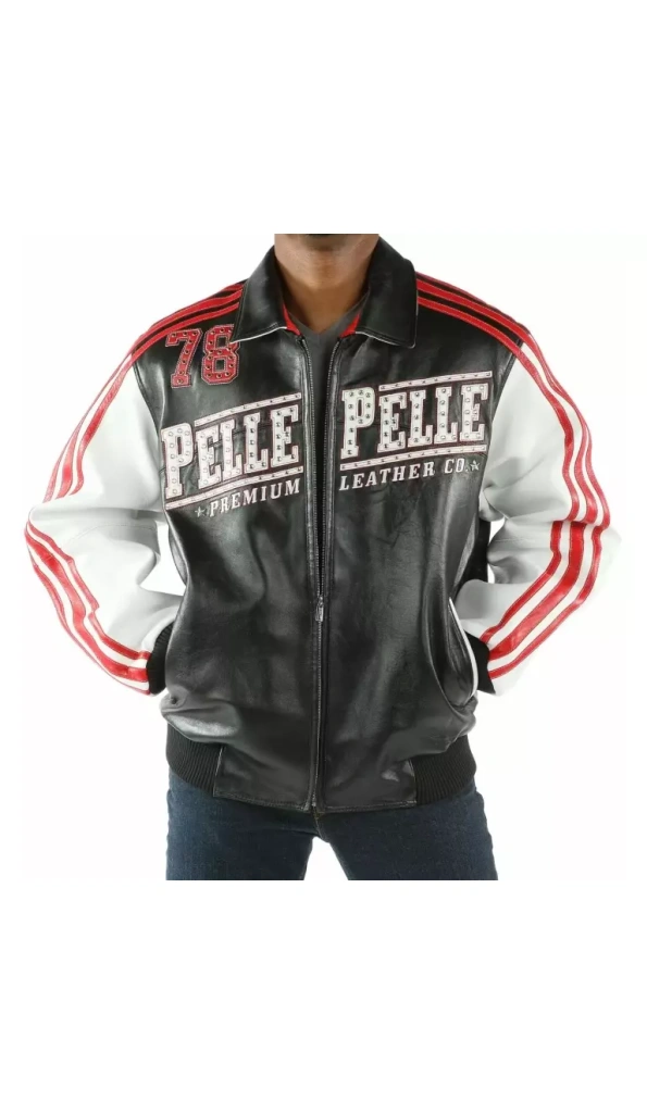 Black Pelle Pelle Leather Studded Jacket