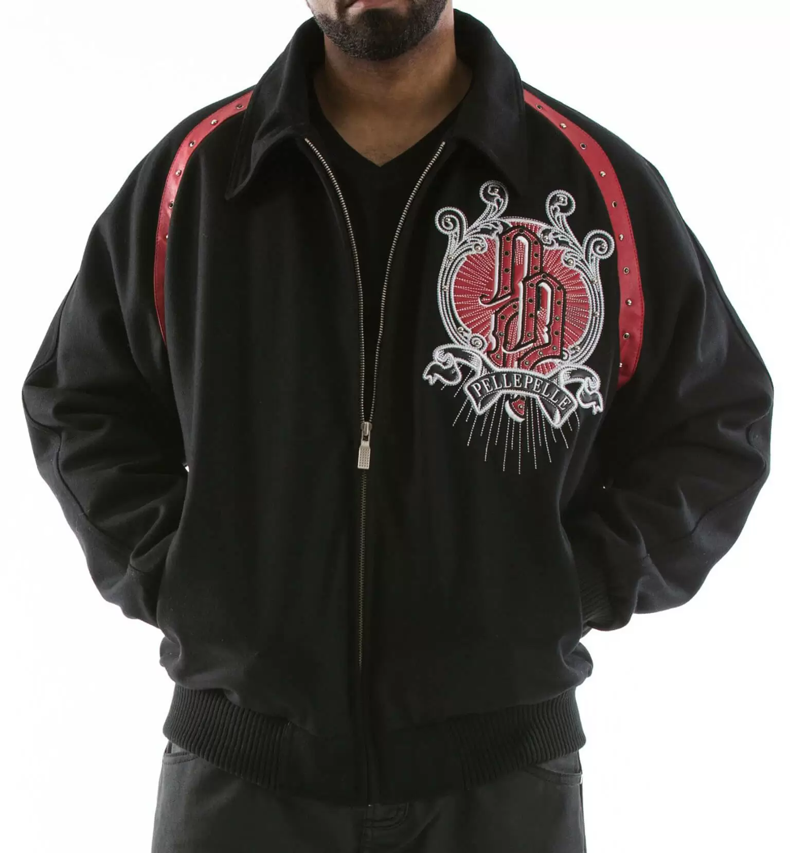 Pelle Pelle Black Top Brass Wool Jacket view 2