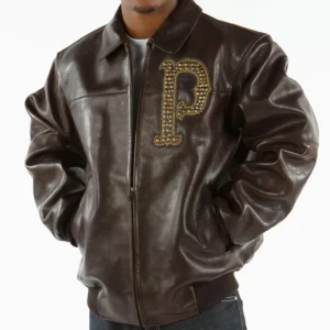 Brown Pelle Pelle Immortal Studded Jacket view 2