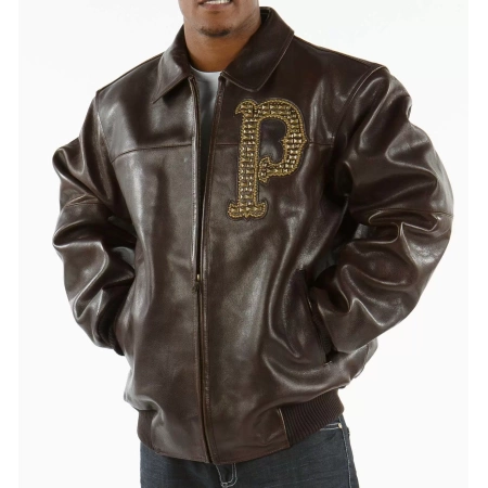 Brown Pelle Pelle Immortal Studded Jacket