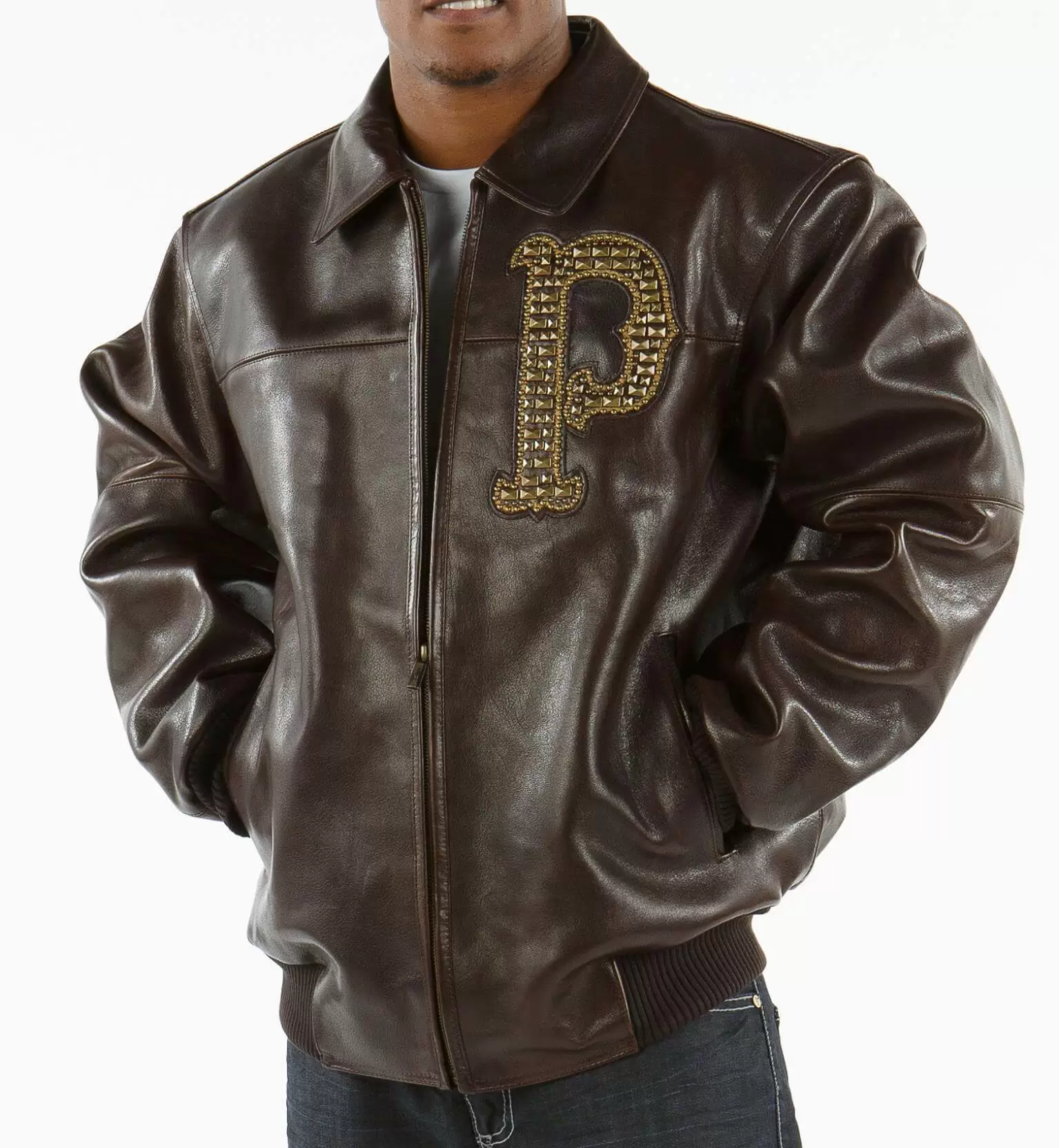 Brown Pelle Pelle Immortal Studded Jacket view 2