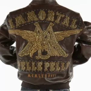 Brown Pelle Pelle Immortal Studded Jacket