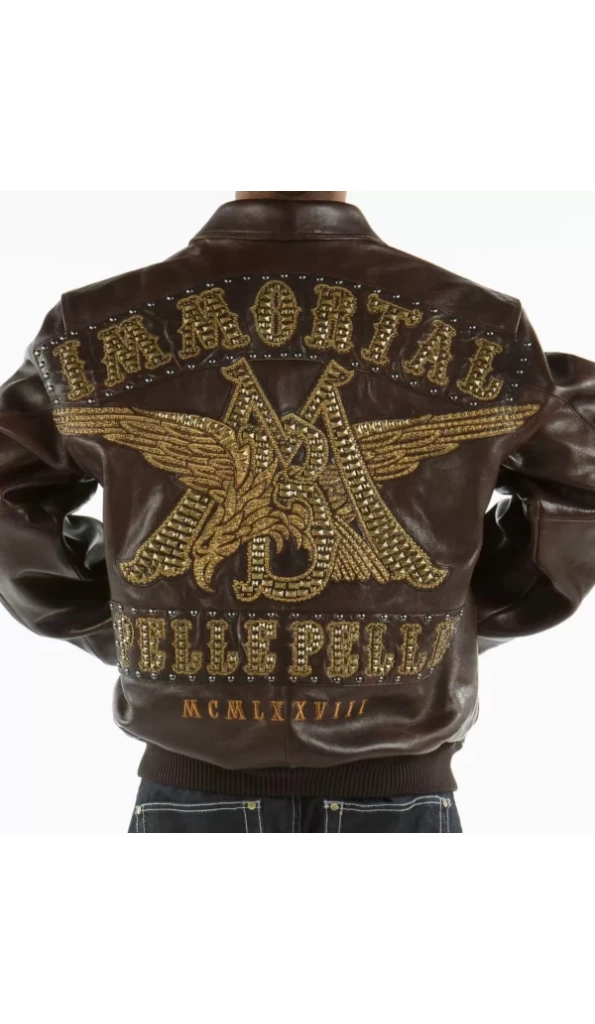Brown Pelle Pelle Immortal Studded Jacket