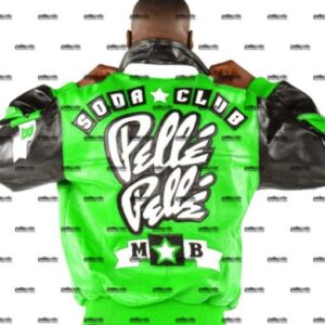 Green Pelle Pelle Soda  Club Leather Jacket