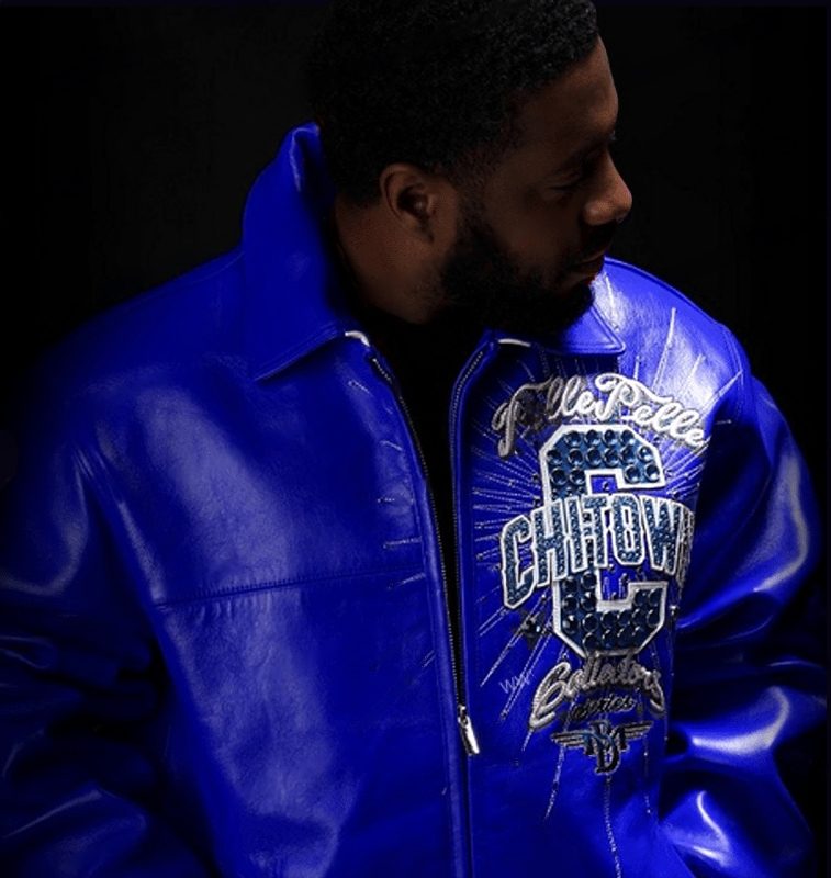 Blue Pelle Pelle Chi Town Leather Jacket