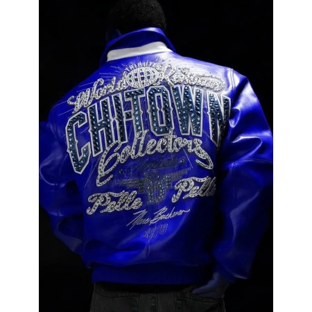 Blue Pelle Pelle Chi Town Leather Jacket