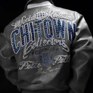 Grey Pelle Pelle Chi-Town Leather Jacket view 1