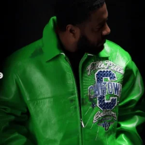 Pelle Pelle Chi-Town Green Leather Jacket view 2