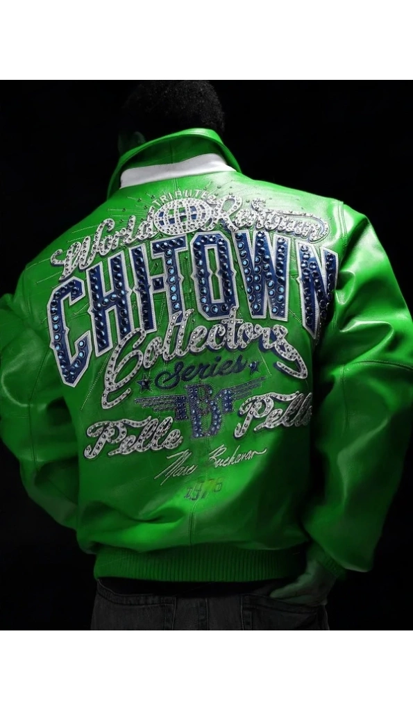 Pelle Pelle Chi-Town Green Leather Jacket
