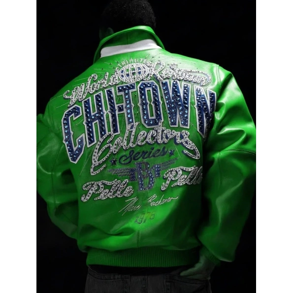 Pelle Pelle Chi-Town Green Leather Jacket