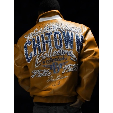 Pelle Pelle Chi-Town Orange Leather Jacket