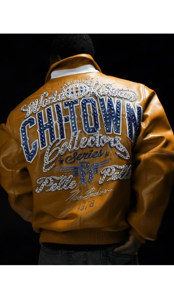 Pelle Pelle Chi-Town Orange Leather Jacket
