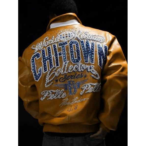 Pelle Pelle Chi-Town Orange Leather Jacket